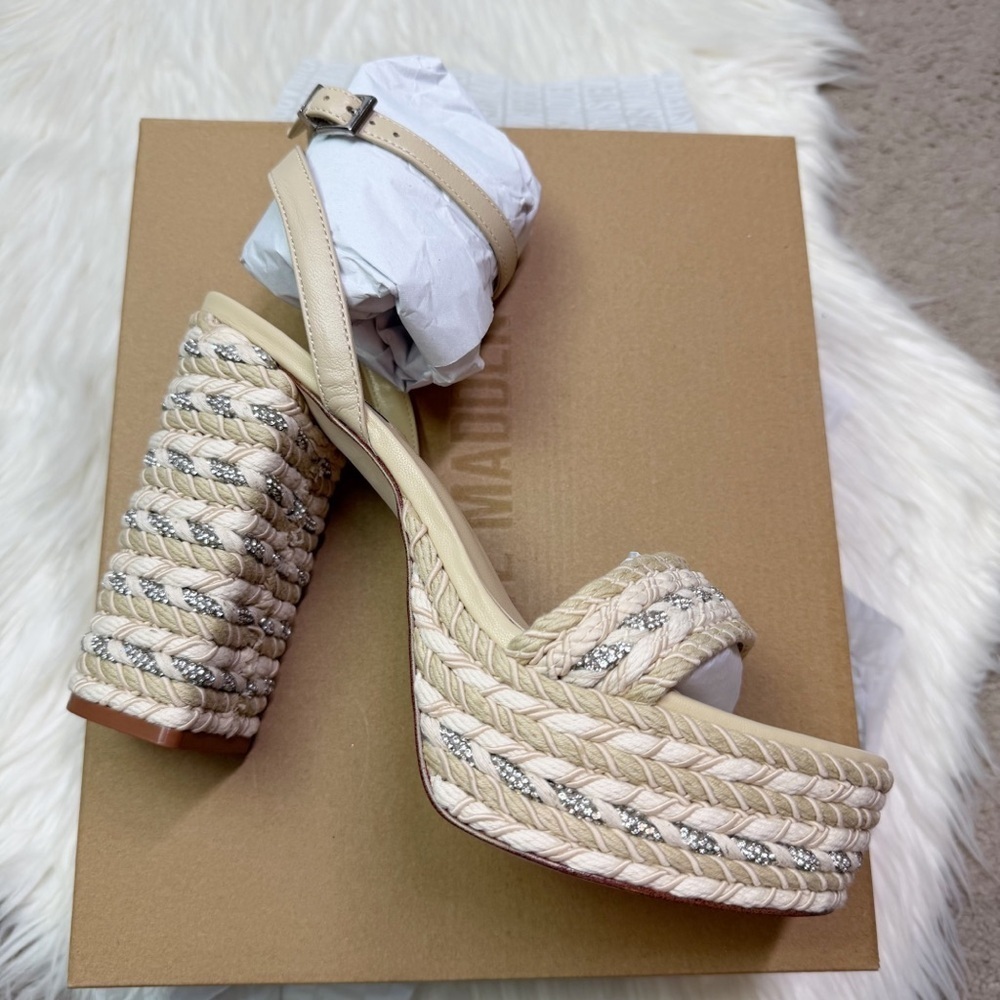 Steve Madden Platform Chunky Heel Ankle Strap Sandals Size 9